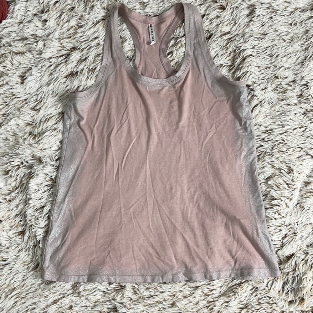 pink and gray Fabletics tank